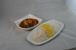 چلو خورشت قیمه بادمجان