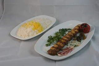 چلو کباب گوبیده نگین دار