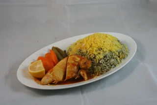 باقالی پلو با مرغ